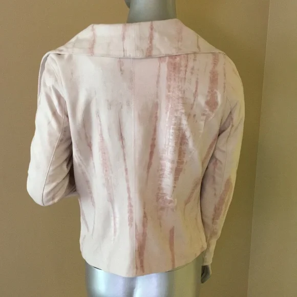 Blank NYC Cream tie-dye faux suede drape front jacket - Picture 11 of 16